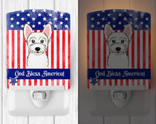 Load image into Gallery viewer, American Flag and Westie Ceramic Night Light BB2156CNL