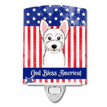 Load image into Gallery viewer, American Flag and Westie Ceramic Night Light BB2156CNL