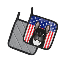 Load image into Gallery viewer, American Flag and French Bulldog Pot Holders - Set of 2 - Heat-Resistant Kitchen Essentials BB2157PTHD