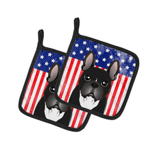 Load image into Gallery viewer, American Flag and French Bulldog Pot Holders - Set of 2 - Heat-Resistant Kitchen Essentials BB2157PTHD