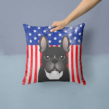 Load image into Gallery viewer, American Flag and French Bulldog Throw Pillow - 14x14 Decorative Pillow – Art for Your Home &amp; Patio BB2157PW1414
