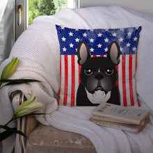 Load image into Gallery viewer, American Flag and French Bulldog Throw Pillow - 14x14 Decorative Pillow – Art for Your Home &amp; Patio BB2157PW1414