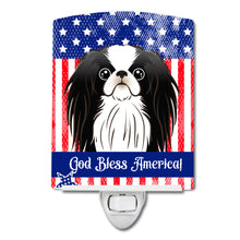 Load image into Gallery viewer, American Flag and Japanese Chin Ceramic Night Light BB2160CNL