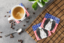 Load image into Gallery viewer, American Flag and Japanese Chin Foam Coaster