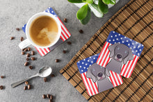 Load image into Gallery viewer, American Flag and Weimaraner Foam Coaster