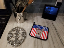 Load image into Gallery viewer, American Flag and Yorkie Puppy Pot Holders - Set of 2 - Heat-Resistant Kitchen Essentials BB2162PTHD