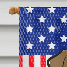 Load image into Gallery viewer, God Bless American Flag with Wirehaired Dachshund Flag Canvas House Size BB2163CHF