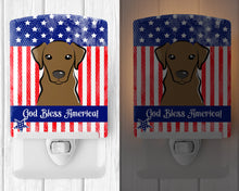 Load image into Gallery viewer, American Flag and Wirehaired Dachshund Ceramic Night Light BB2163CNL