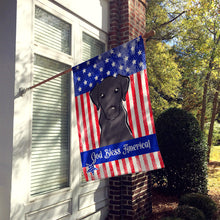 Load image into Gallery viewer, God Bless American Flag with Black Labrador Flag Canvas House Size BB2165CHF