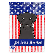 Load image into Gallery viewer, God Bless American Flag with Black Labrador Flag Canvas House Size BB2165CHF