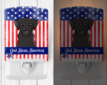 Load image into Gallery viewer, American Flag and Black Labrador Ceramic Night Light BB2165CNL