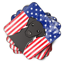 Load image into Gallery viewer, American Flag and Black Labrador Foam Coaster