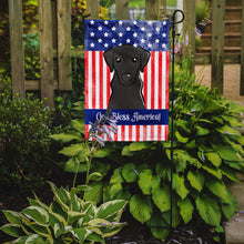 Load image into Gallery viewer, God Bless American Flag with Black Labrador Garden Flag – Decorative Outdoor Yard Flag BB2165GF