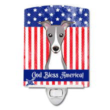 Load image into Gallery viewer, American Flag and Italian Greyhound Ceramic Night Light BB2166CNL