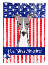Load image into Gallery viewer, God Bless American Flag with Italian Greyhound Garden Flag – Decorative Outdoor Yard Flag BB2166GF