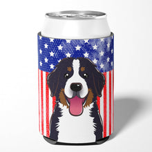 Load image into Gallery viewer, American Flag and Bernese Mountain Dog Can or Bottle Hugger BB2167CC