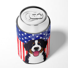 Load image into Gallery viewer, American Flag and Bernese Mountain Dog Can or Bottle Hugger BB2167CC