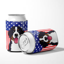Load image into Gallery viewer, American Flag and Bernese Mountain Dog Can or Bottle Hugger BB2167CC