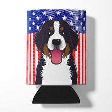 Load image into Gallery viewer, American Flag and Bernese Mountain Dog Can or Bottle Hugger BB2167CC