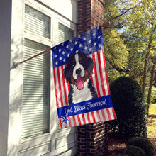 Load image into Gallery viewer, God Bless American Flag with Bernese Mountain Dog Flag Canvas House Size BB2167CHF