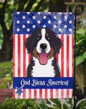 Load image into Gallery viewer, God Bless American Flag with Bernese Mountain Dog Garden Flag – Decorative Outdoor Yard Flag BB2167GF
