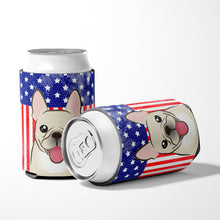 Load image into Gallery viewer, American Flag and French Bulldog Can or Bottle Hugger BB2168CC