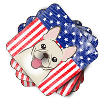 Load image into Gallery viewer, American Flag and French Bulldog Foam Coaster
