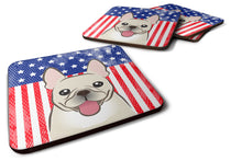 Load image into Gallery viewer, American Flag and French Bulldog Foam Coaster