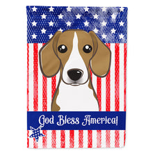 Load image into Gallery viewer, God Bless American Flag with Beagle Flag Canvas House Size BB2169CHF