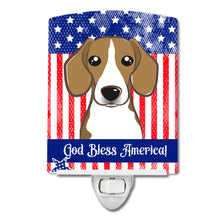 Load image into Gallery viewer, American Flag and Beagle Ceramic Night Light BB2169CNL