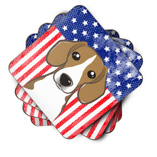 Load image into Gallery viewer, American Flag and Beagle Foam Coaster