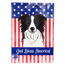 Load image into Gallery viewer, God Bless American Flag with Border Collie Flag Canvas House Size BB2171CHF