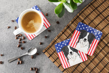 Load image into Gallery viewer, American Flag and Border Collie Foam Coaster