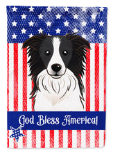 Load image into Gallery viewer, God Bless American Flag with Border Collie Garden Flag – Decorative Outdoor Yard Flag BB2171GF