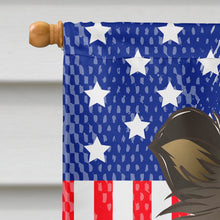 Load image into Gallery viewer, God Bless American Flag with Sheltie Flag Canvas House Size