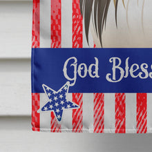 Load image into Gallery viewer, God Bless American Flag with Sheltie Flag Canvas House Size