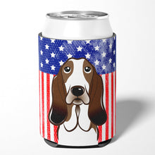Load image into Gallery viewer, American Flag and Basset Hound Can or Bottle Hugger BB2173CC