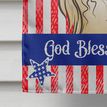 Load image into Gallery viewer, God Bless American Flag with Afghan Hound Flag Canvas House Size BB2174CHF