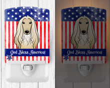 Load image into Gallery viewer, American Flag and Afghan Hound Ceramic Night Light BB2174CNL