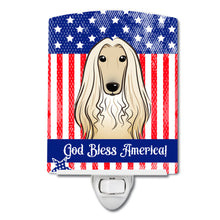 Load image into Gallery viewer, American Flag and Afghan Hound Ceramic Night Light BB2174CNL