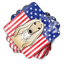 Load image into Gallery viewer, American Flag and Afghan Hound Foam Coaster