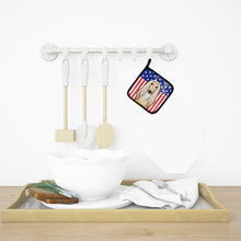 Load image into Gallery viewer, American Flag and Afghan Hound Pot Holders - Set of 2 - Heat-Resistant Kitchen Essentials BB2174PTHD