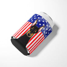 Load image into Gallery viewer, American Flag and Doberman Can or Bottle Hugger BB2175CC