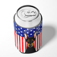 Load image into Gallery viewer, American Flag and Doberman Can or Bottle Hugger BB2175CC