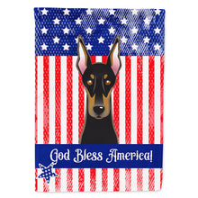 Load image into Gallery viewer, God Bless American Flag with Doberman Flag Canvas House Size BB2175CHF