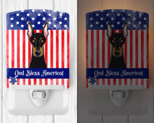 Load image into Gallery viewer, American Flag and Doberman Ceramic Night Light BB2175CNL