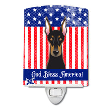 Load image into Gallery viewer, American Flag and Doberman Ceramic Night Light BB2175CNL