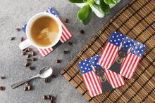 Load image into Gallery viewer, American Flag and Doberman Foam Coaster