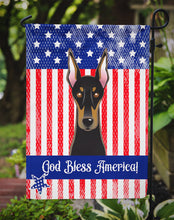 Load image into Gallery viewer, God Bless American Flag with Doberman Garden Flag – Decorative Outdoor Yard Flag BB2175GF