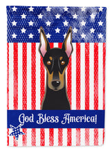 Load image into Gallery viewer, God Bless American Flag with Doberman Garden Flag – Decorative Outdoor Yard Flag BB2175GF